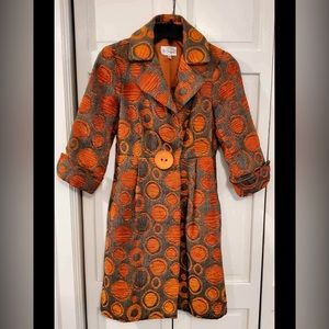 Three Sisters Orange Polka Dot Coat from my mother's closet!